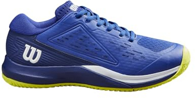 Wilson Rush Pro Ace Jr Tennis Shoe, Juniors, Size 4.5, Blue/Blue Print/Safety Yellow