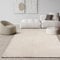 the carpet Knight Luxuriöser Wohnzimmerteppich mit Soft-Touch-Kurzflor, 3-D Effekt und Raffinierten Glanzdetails in Hoch-Tief Struktur, Beige, 140 x 200 cm