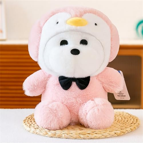 Herfair Hund plüschtier,Hund Kuscheltier Simulation Pinguin plüschtier plüschtiere plushies plüsch Spielzeug Hund Plush Toy (Rosa,40cm)