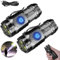 Gobesty Three-Eyed Monster LED Torches, 2 Pcs Mini Dimmable Waterproof Portable Handlamp, Rechargeable Mini Pocket Flashlight