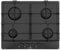 SCHOCK | Piano Cottura 4 Fuochi Gas Primus PC60 con Manopole Nere Opache Soft-Touch, Griglie in Ghisa, Valvole di Sicurezza, Nero Opaco, 585x500 mm