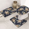 ERICAT Bath Mat Microfiber Bathroom Mat Sets 3 Piece,Watercolor Gold Rosa Blush Noisette Modern Rose Floral Pattern Flower Drawn,Machine Washable Non Slip Bathroom Rug