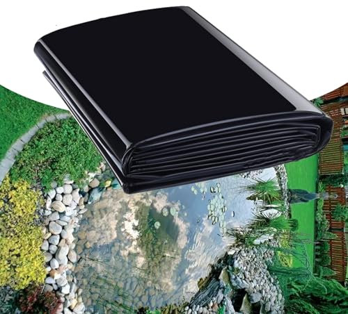Ddasam Teichfolie 9x11m Teichfolie Gartenteich HDPE für Fischteich Bachbrunnen Wassergarten Wassergarten, UV und Witterungsbeständig Teichfolie Garte