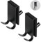 YoHyien 2 Pezzi Gancio Accappatoio Doccia, Ganci Doccia Accappatoio con Pad EVA, Appendi Accappatoio in Acciaio Inossidabile per Box Doccia e Bagno, Adatto a Vetro Senza Cornice 5-10 mm (Nero x 2)
