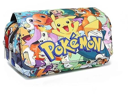 WLStore Trousse Rangement Stylisé pour École et Bureau –Personnages Pikachu