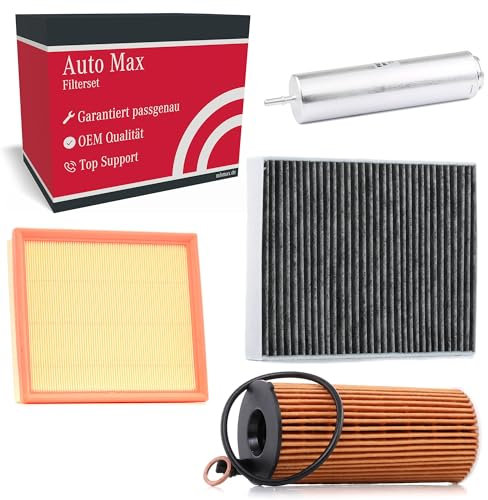 Filterset Inspektionspaket für BMW 1er 2er | Diesel B47 | 118d (150 PS) 120d (190 PS) | F20 F21 F22 F23 | Ölfilter | Luftfilter | Innenraumfilter | Kraftstofffilter | Aktivkohle