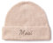 personalisierte Kinder Strickmütze aus Baumwolle & Merinowolle (Farbe & Größe wählbar) - Unisex Beanie für Übergang & Winter - Wollmütze individuell Bestickt für Familienlook