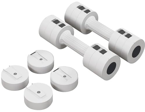 SPORTNOW 2 x 2,5 kg Hanteln, Kurzhanteln mit anpassbarem Gewicht, 1,1/1,8/2,5 kg pro Hantel, bodenschonendes Kunststoffgehäuse, für Frauen und Männer, Weiß