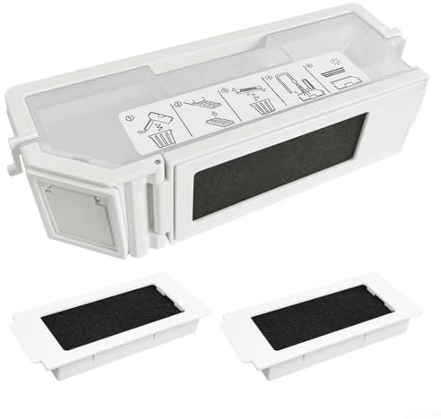 Honseadek Cubo de basura con filtro, caja de recogida de polvo de plástico ABS, kit de caja de polvo, para T30 PRO T30 T30S para aspiradoras combinadas
