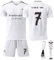 Awonlate Ensemble de Maillot de Football pour Enfant Blanc, Maillot n°7 de Football en Jersey, T-Shirt et Short pour la Enfant S,Taille:22 (Hauteur: 120-130CM)