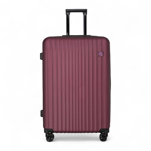 Infinity Leather Hartschalenkoffer Handgepäck Handgepäck mit 4 Spinner-Rädern Leichtgewicht Langlebig (Burgundy, L(75cm 90L))