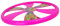 Lizzy 1pc Flying Disc 12 (30cm) Super Sports Skimmers Flying Saucer For Boys Girls Kids Outdoor Beach Garden Sports Toy, Engineered for Fun, Flying Disc Frisbee Ring (Pink)