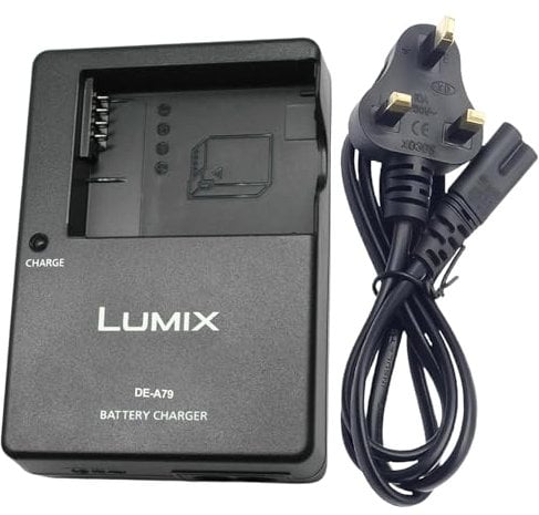 DE-A79 DE-A80 DMW-BLC12 Battery Charger for Panasonic Lumix DC-FZ1000 II, DC-G95, DMC-GX8, DMC-FZ200, DMC-FZ300, DMC-FZ1000, DMC-FZ2500 and DMC-G7 Digital SLR Cameras & 120cm AC Power Cord