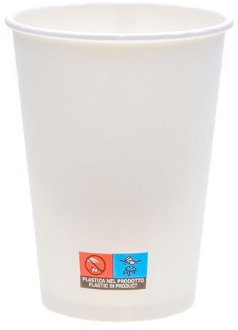 ECOPICNIC 1000 bicchieri di carta bianca 400 ml Ø 90 mm tazza da caffè usa e getta, grandi tazze usa e getta, per caffè, tè, bevande calde, per ufficio, gastronomia, catering, bicchieri di carta