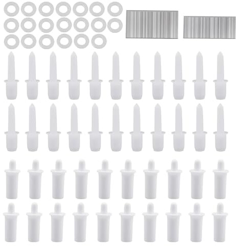 Rayakt 220PCS Plantation Shutter Repair Tools with 20 Spring Loaded Shutter Pins, 20 Repair Pins, 80 Large & 80 Small Louver Staples, 20 Washers for Shutter Replacement & Window Blind Repair