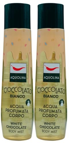 2x Acqua Corpo Profumata CIOCCOLATO BIANCO, Fragranza Che Richiama La Dolcezza e La Cremosità. Pensata Per Chi Desidera Avvolgere Il Proprio Corpo In Un Profumo Goloso 150ml