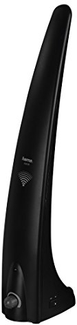 Hama Zimmerantenne für Radio (Radioantenne UKW, Innenantenne mit Verstärker, Signalverstärkung bis zu 30 dB, aktive Stabantenne mit Koax-Stecker, 1,5m Kabel, 1m Antennenkabel) schwarz