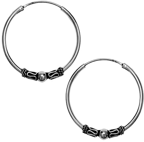 Soul-Cats© 1 Paar Bali Creolen aus 925 Sterling Silber