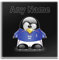 UNIGIFT - Set de 4 dessous de verre national de France (motif équipe de pingouin de football) - Tapis de sol unique - Kit maillot maillot maillot maillot, Verre, Noir , Carré