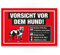 Komma Security Vorsicht vor dem Hund Schild mehrsprachig Hinweisschild wetterfest Hundeschild Gartentor Einfahrtstor die Haustür Türschild Abschreckung Warnschild Einbruchschutz