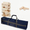 Ubergames Wackelturm XL Spiel Aus ECO echt hart Holz - 22kg-28kg - Top Qualität Stapelturm- Blockenspiel bis zu 150cm- Made in Indien - in Luxus Tragetasche