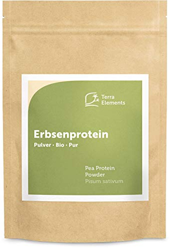 Terra Elements I Bio Erbsenprotein Pulver 250 g I Aus gelben Schälerbsen I Vegan I Rohkost