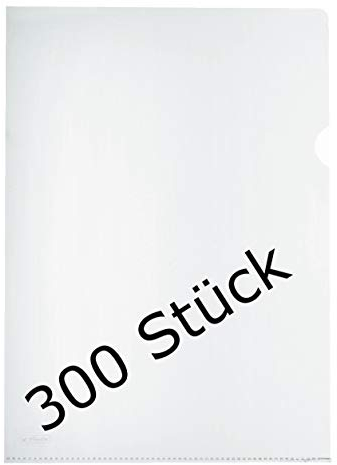 Herlitz 10843746 Aktenhülle A4 Standard, PP, 0,11 mm, transparent glasklar 100er Packung (A4, glasklar, 3)