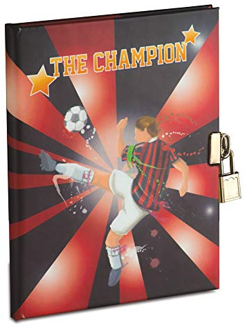 Diario segreto con lucchetto in metallo e 2 chiavi Dimensioni cm14,5x18, 64 fg bianchi equivalente a 128 pg Un diario per ragazzi un amico a cui scrivere amicizie pensieri amori, rosso e nero