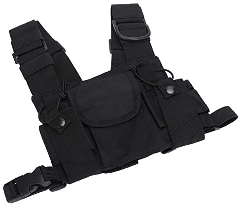 Walkie-Talkie-Brusttasche, Walkie-Talkie-Doppel-Brustgurt-Frontpack-Beutel Holster-Tragetasche, hochwertige Walkie-Talkie-Brusttasche für die Polizei, Produktionswerkstatt