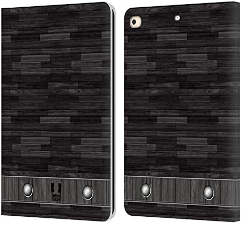 Head Case Designs Legno Texture Industriali Custodia Portafoglio in Pelle Compatibile con Apple iPad 9.7 2017 / iPad 9.7 2018