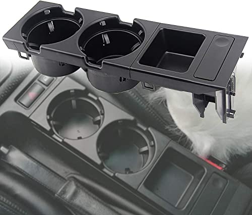 Geloo E46 Getränkehalter für die Mittelkonsole Getränkehalter Doppel Münzhalter 51168217953 für B-M-W E46 3er-Serie E46 316i 318d 318i 320d 320i 323i 325i 325xi 328i 330d 330i M3
