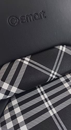 TOPCAR ATHENS || Zwei Autositzbezug | Kunstleder Sitzbezüge (Synthetische Rückseite), Kompatibel Mit SMART 450/451/452 | Schwarze Farbe - Kollektion 'Luxuriöses Design' (450)