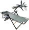 Smith & Barker 2-in-1 Deluxe-Sonnenliege, zusammenklappbar, Sonnenliege, Sonnenliege, Liege für Garten, Sonnenliege, grau, Campingstuhl