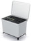 Mülleimer 3er Set 1x 23L + 2x 10L Müllbehälter Abfalleimer 43L Mülltrennsystem Müllsammler Set Einsätze Mülltrenner 56,5 x 39 x 41 cm (Aschgrau)