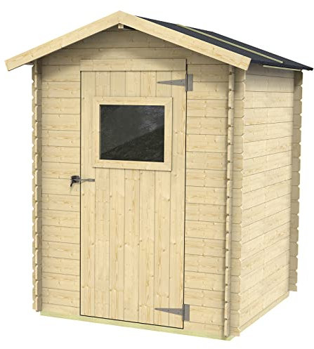 La zappa Casetta in legno con porta finestrata deposito da giardino per attrezzi Made in Italy 146 x 130 x h 194 cm