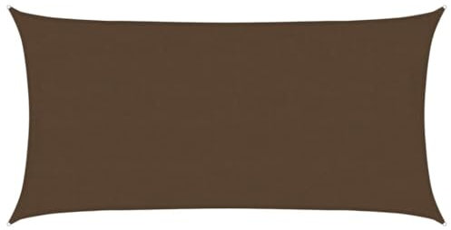 vidaXL Toldo Parasol Lona Protector Solar Sombra de Patio Jardín Terraza Balcón Parque Infantil Exterior de Vela HDPE Marrón 160 g/m² 4x7 m