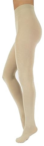 CALZITALY Collants Épais en Cachemire Opaques pour l’Hiver | S, M, L, XL, XXL, 3XL, 4XL | 150 DEN | Fabriqué en Italie (XL, Ivoire)