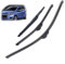 CUPLES Auto Scheibenwischer für Chevrolet Spark M300 2009-2015, Auto Windschutzscheibe Vorne und Hinten Scheibenwischer Kautschuk Wischersatz Autozubehör 21” 16” 12”