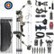 CENWTY Bogenschießen 20-70 LBS Compoundbogen Set Erwachsene Jagdbogen Bogenfischen Compound Bogen und Pfeil Set mit Zubehör für Jagd Zielschießen Praxis Linkshänder Tarnfarbe