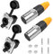 YACSEJAO RJ45 Schnittstelle Wasserdichte Buchsen Stecker, Rechtwinklige RJ45 Panel Mount IP65 Wasserdicht Cat5/5e/6 8P8C Ethernet LAN Extension Coupler Assembly für Indoor Outdoor Netzwerk, 2 Paar
