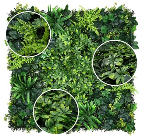 AMAS Beauty Artificial Plant Wall Panels Privacy Living Wall Flower Wall Panel 100cmx100cm For Office, Cafe, Shop, Salon, Wedding.Trellis With Artificial Leaves (003)