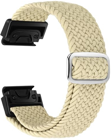 enkic Armband Kompatibel mit Garmin Fenix 7/7 Pro/6/6 Pro/5/5 Plus, 22mm Geflochtenes Elastisch Uhrenarmband für Forerunner 935/945/Approach S60/S62/Quatix 5/Epix, Elastisch Sport Loop Ersatzarmband
