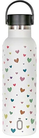 Runbott Confeti Corazones - Botella térmica de 600 ml, talla única