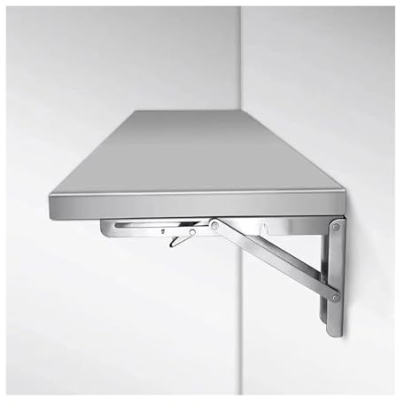 Wandtisch Aus Edelstahl, Klappbare Werkbank, Schwebender Schreibtisch für Kleine Räume, Schlafzimmer, Badezimmer, Balkon