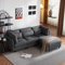 KecDuey Sofa, 3-Sitzer-Sofa,L-förmiges Ecksofa Modernes Design, Polstermöbel,Wohnzimmersofa, Ecksofa mit Fußhocker, mit Schlaffunktion