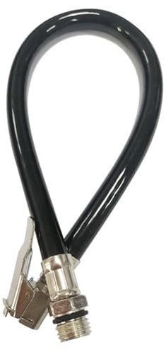 OQKAHIV 1pcs Flexibler Luftschlauch mit Clip für Fahrräder und Motorräder - Reifenfülladapter und Ventilverlängerung - passend für alle Reifen mit Standardventilen - aus Gummi