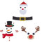DELORIGIN 3 Set Weihnachts Türaufkleber Weihnachts Schneemann Wandaufkleber Hirsch Fensteraufkleber Weihnachtsaufkleber Kunst Wanddekoration Weihnachten Deko Für Weihnachten Zuhause Party DIY Basteln