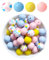 20 Pièces Perles de Silicone, Kit de Perles pour la Fabrication de Bracelet et Collier Rondes, Perles en Silicone de 15 mm en Vrac avec des Trous, Perles Artisanales Colorées pour Bijoux Bricolage