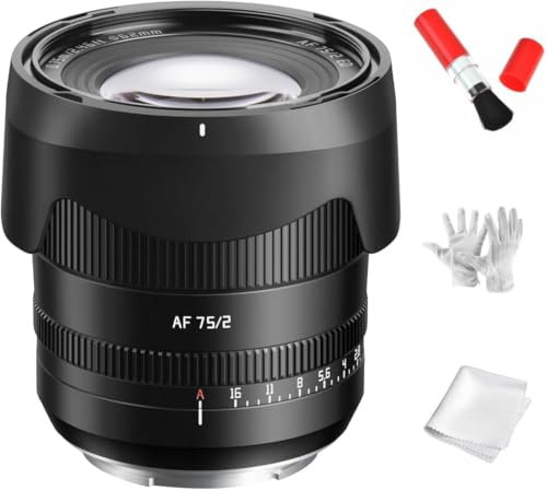TTARTISAN AF 75mm F2 Full Frame Auto Focus Lens for Sony E-Mount Cameras