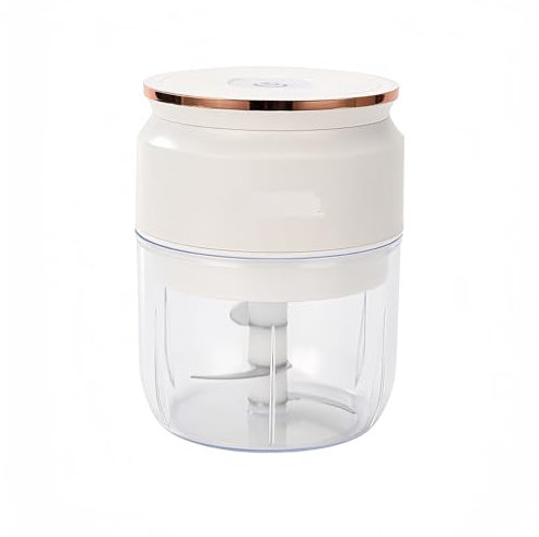 Mini Picadora Eléctrica, 300 ml Mezclador Mezclador, USB Cortador de Cebolla Eléctrica Automática, Recargable Multi-Picadora, Portátil Picadora de Alimentos, Universal Picadora de Cebolla para Carne,